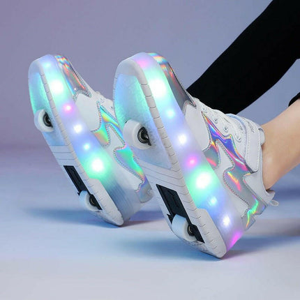 CAPSELLA KIDS Kids Shop Kids LED USB-Charging Roller Shoes Girls light up Luminous Sneakers