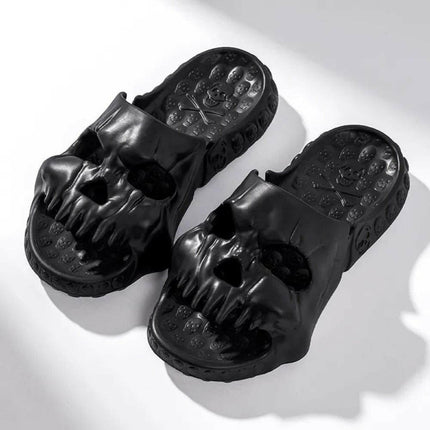 Comwarm Men's Fashion black / 36-37 Men Retro Skull 3D Print Sandals