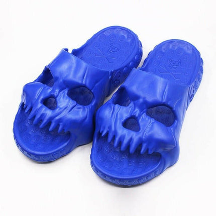 Comwarm Men's Fashion blue / 36-37 Men Retro Skull 3D Print Sandals