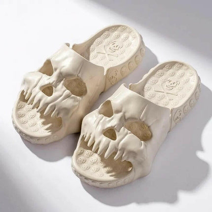 Comwarm Men's Fashion khaki / 36-37 Men Retro Skull 3D Print Sandals