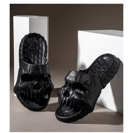 Comwarm Men's Fashion Men Retro Skull 3D Print Sandals