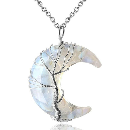 CSJA Jewelry Women's Shop Opal Women Tree of Life Spiritual Healing Pendant