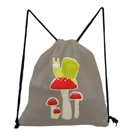 DeanFun Women's Shop sk0840 Mushroom Group Drawstring Backpack School Travel Bag