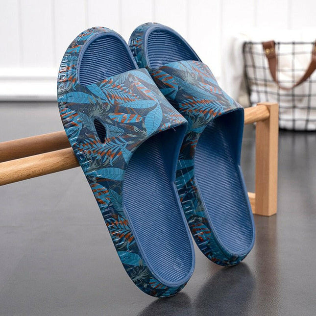 DIANRUO Men's Fashion Blue / 40-41 Men Floral Breathable Beach Sandals