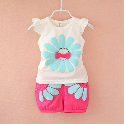 Baby Girls Sleeveless Floral Lollipops Outfit - Kids Shop Mad Fly Essentials