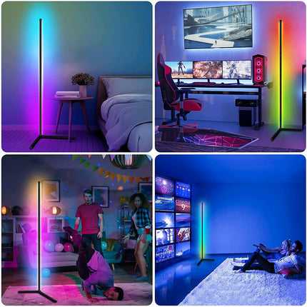 Elephantech Lighting & Bulbs Nordic LED RGB Colorful Corner Floor Lamp