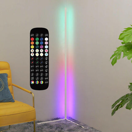 Elephantech Lighting & Bulbs White-Remote control / RGBW / EU Plug Nordic LED RGB Colorful Corner Floor Lamp