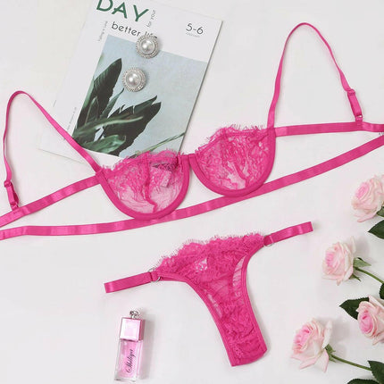 Women Sexy Exotic Underwire Bra Brief Set - Women's Shop Mad Fly Essentials