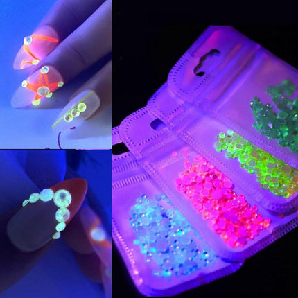 Luminous Rhinestone -8 Color-3D Nail Art - Beauty & Health Mad Fly Essentials