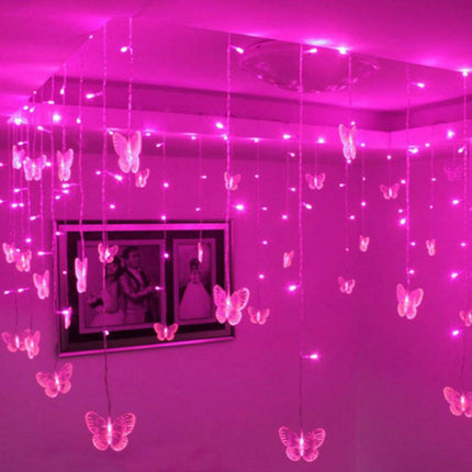 Gooparty Seasonal Decor Style1 Pink / 220V EU Plug Party 1.5m LED Butterfly String Light