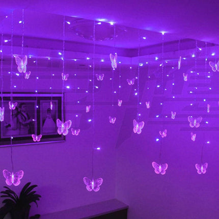 Gooparty Seasonal Decor Style1 Purple / 220V EU Plug Party 1.5m LED Butterfly String Light