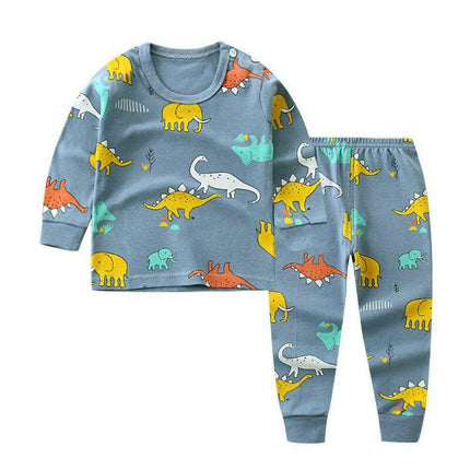 Baby Boys Pajama Cartoon Long Tops+Pants Sleepwear Sets - Kids Shop Mad Fly Essentials