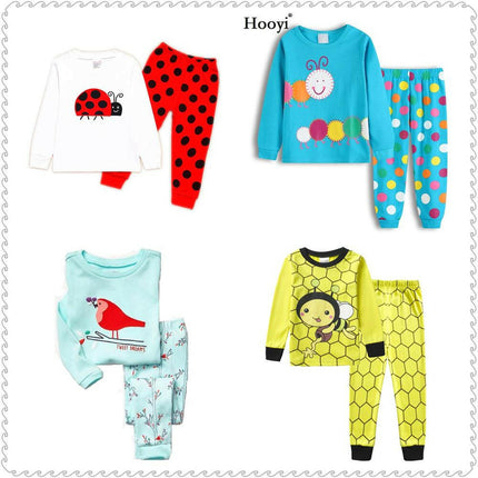 Girls European Striped Ladybug Pajama Set - Kids Shop Mad Fly Essentials