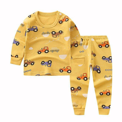 Baby Boys Pajama Cartoon Long Tops+Pants Sleepwear Sets - Kids Shop Mad Fly Essentials