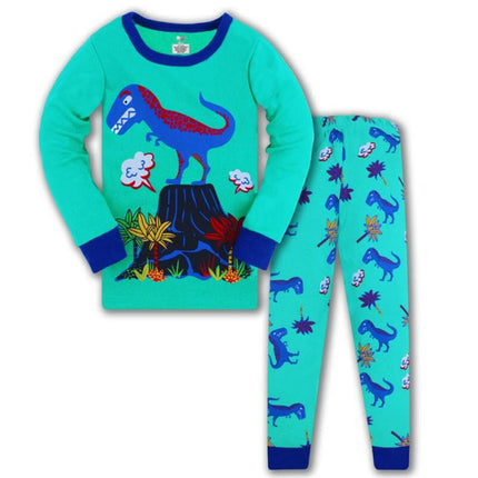 Hooyi Kids Shop TB609 dinosaur / 5T Boy Luminous Airplane Dinosaur Pajama Set