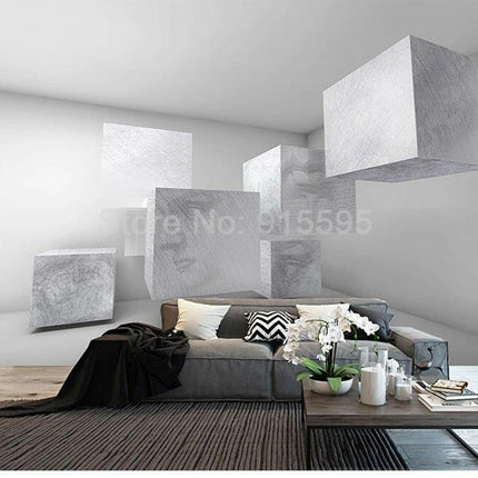 jiadou -Melin Home & Garden Custom 3D Nordic Geometric Square Wallpaper