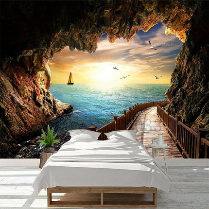 Custom 3D Tropical Paradise Background Wallpaper - Home & Garden Mad Fly Essentials