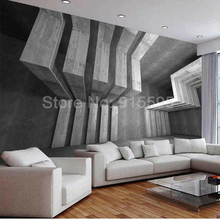 Custom Modern Industrial Style 3D Wallpaper - Home & Garden Mad Fly Essentials