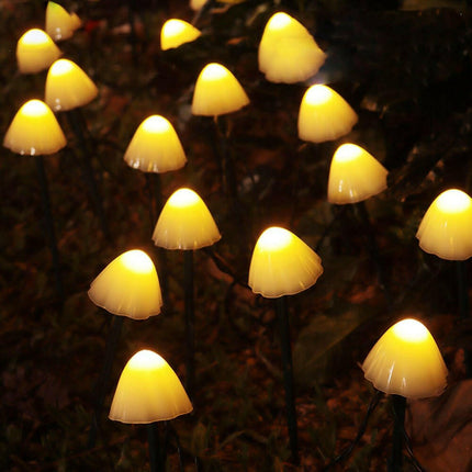 KIKIELF Lighting & Bulbs Outdoor LED Garland Solar Mushroom String Lamp