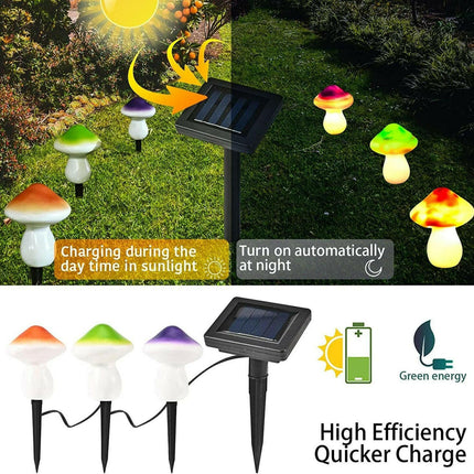 Solar LED Outdoor Garden Mushroom Light - Seasonal Decor Mad Fly Essentials