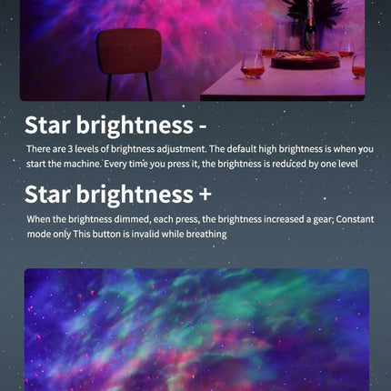 LED Star Projection Lamp Nebula Interactive Atmosphere Night Light - Lighting & Bulbs Mad Fly Essentials