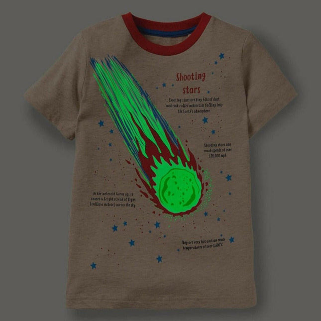 Boy Shooting Stars Luminous Shirt - Kids Shop Mad Fly Essentials