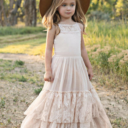 Baby Girl Bohemian Floral Wedding 3-15yo Princess Dress - Kids Shop Mad Fly Essentials