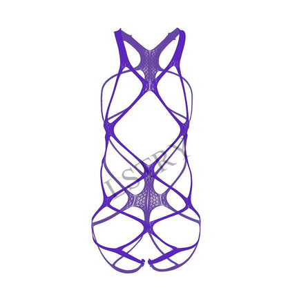 LSTRY Women's Shop Purple / One Size Women Open Bra Crotch Elastic Lingerie Costume