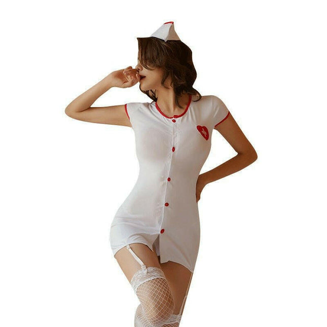 Women Cosplay Nurse Sexy Lingerie Temptation Dress - Women's Shop Mad Fly Essentials