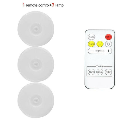 Mad Fly Essentials 0 1 control-3 lamp Wireless Remote Control Under Cabinet Kitchen Light USB Rechargeable Magnetic Pir Motion Sensor Night Lamp for Bedroom Wardrobe