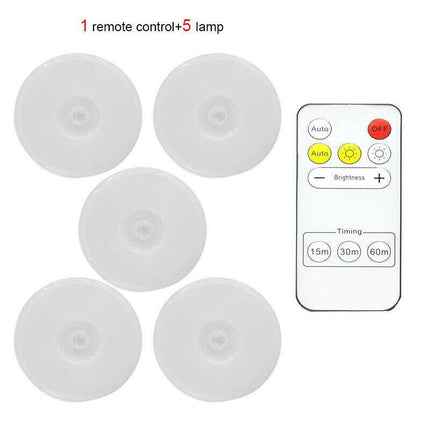Mad Fly Essentials 0 1 control-5 lamp Wireless Remote Control Under Cabinet Kitchen Light USB Rechargeable Magnetic Pir Motion Sensor Night Lamp for Bedroom Wardrobe