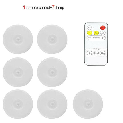 Mad Fly Essentials 0 1 control-7 lamp Wireless Remote Control Under Cabinet Kitchen Light USB Rechargeable Magnetic Pir Motion Sensor Night Lamp for Bedroom Wardrobe