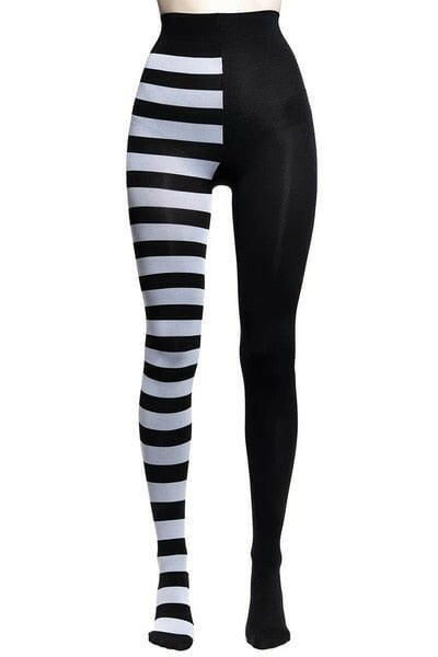 Mad Fly Essentials 0 1 / One Size FCCEXIO Striped Yoga Legging Women Print Goth Style Long Tights Casual Punk Ladies Sport High Waist Workout Elastic Leggings