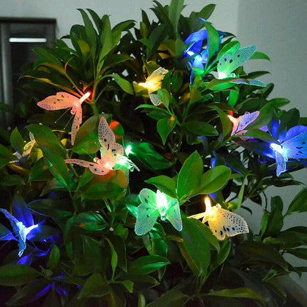 LED Solar Butterfly Fiber-Optic Fairy Lights - Seasonal Decor Mad Fly Essentials