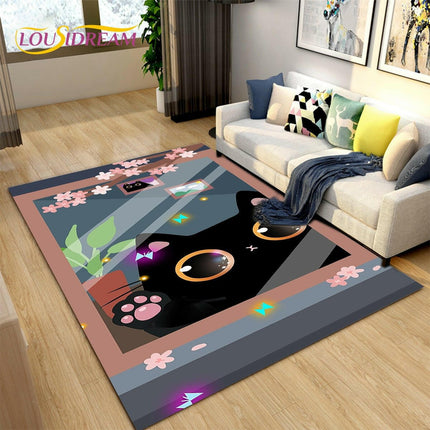 3D Cartoon Cute Cat Area Rug - Home & Garden Mad Fly Essentials