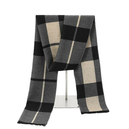 Men Business Casual Plaid Scarf - Men's Fashion Mad Fly Essentials