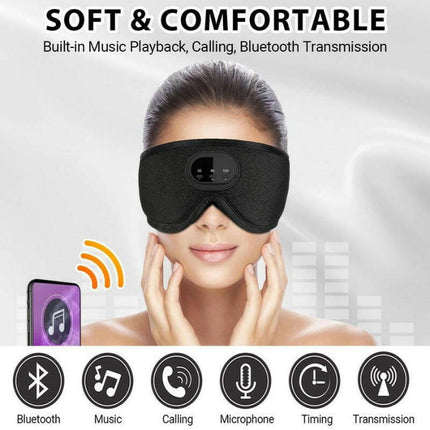 Mad Fly Essentials 0 2022 white noise version 3D wireless music sleep headset bluetooth eye mask microphone call manufacturers wholesale Dropshipping