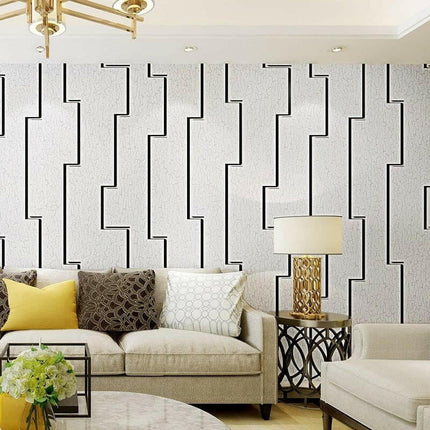 Modern 3D Striped Non-woven Wallpaper - Mad Fly Essentials