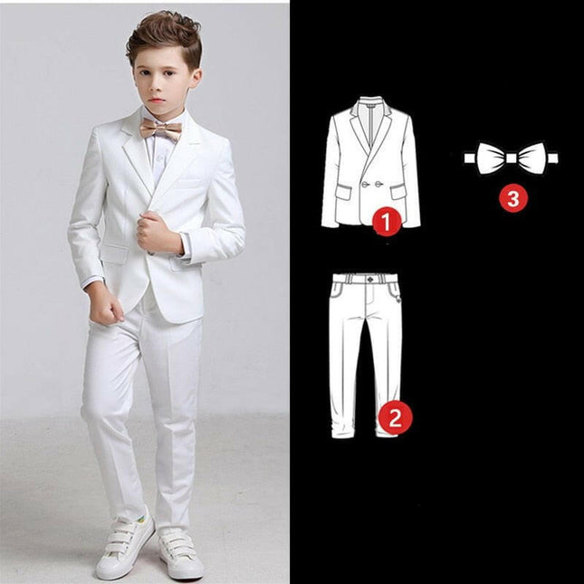 Boys White Wedding Party Costume set - Kids Shop Mad Fly Essentials