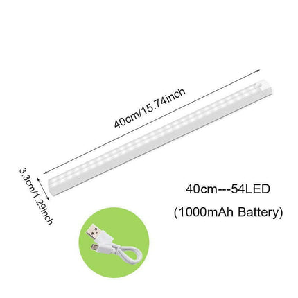 Mad Fly Essentials 0 40cm-54LED / Warm White Motion Sensor Light Wireless LED Night Light USB Rechargeable Night Lamp For Kitchen Cabinet Wardrobe Lamp Staircase Backlight