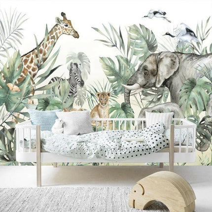Custom Animals Tropical Plants 3D Wallpaper - Home & Garden Mad Fly Essentials