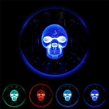 LED-RGB Skull Headlight Covers - Super Deals Mad Fly Essentials