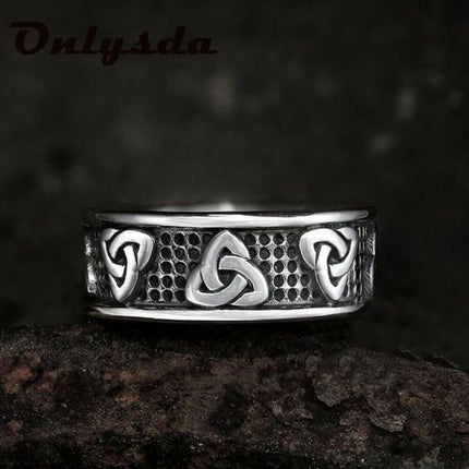 Mad Fly Essentials 0 7 / OSR639 316L Stainless steel Odin Norse Viking Amulet Rune MEN Ring fashion words RETRO Rings Jewelry OSR634