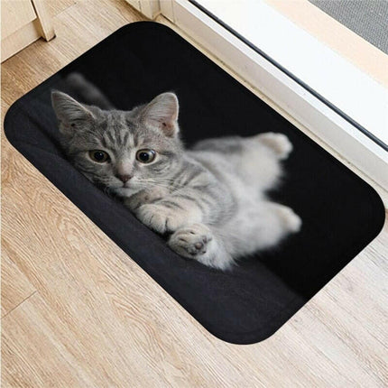 Mad Fly Essentials 0 8 / 40cmx60cm Cute Cat Animal Print Floor Mat Carpet Soft Flanner Doormat Rugs for Bedroom Living Room Door Floor Hallway Mats