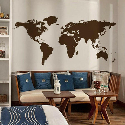 Large 80cmX190cm World Map Wall Decal - Kids Shop Mad Fly Essentials