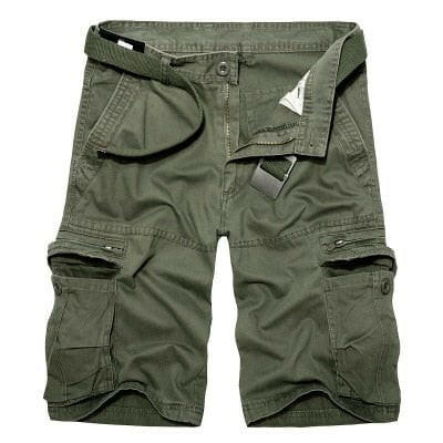 Mad Fly Essentials 0 ArmyGreen / 29 2022 Mens Military Cargo Shorts Summer army green Cotton Shorts men Loose Multi-Pocket Shorts Homme Casual Bermuda Trousers 40