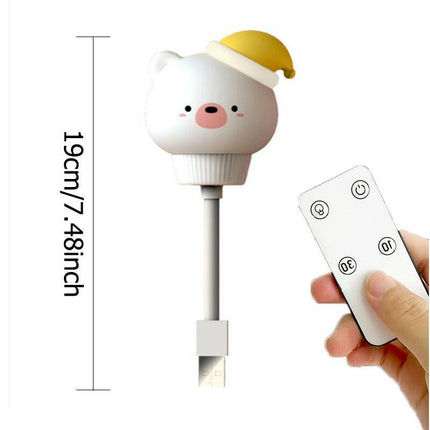 Mad Fly Essentials 0 Bear with Remote USB Cartoon Cute Night Light With Remote Control Babies Bedroom Decorative Feeding Light Bedside Tabe Lamp Xmas Gifts For Kids