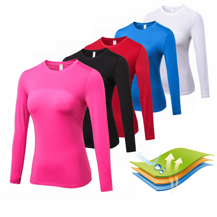 Mad Fly Essentials 0 Better Quality Long Sleeve T-shirts Women Yoga Gym Compression Tights Sportswear Fitness Quick Dry Running Tops Body Shaper Tee