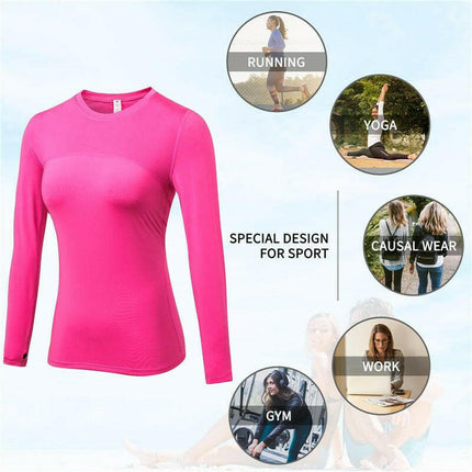 Mad Fly Essentials 0 Better Quality Long Sleeve T-shirts Women Yoga Gym Compression Tights Sportswear Fitness Quick Dry Running Tops Body Shaper Tee