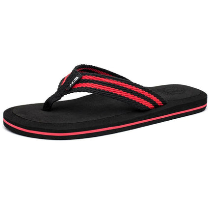 Mad Fly Essentials 0 black and red / 7 Summer Men Flip Flops High Quality Comfortable Beach Sandals Shoes for Men Male Slippers Plus Size 47 Casual Shoes Free shipping